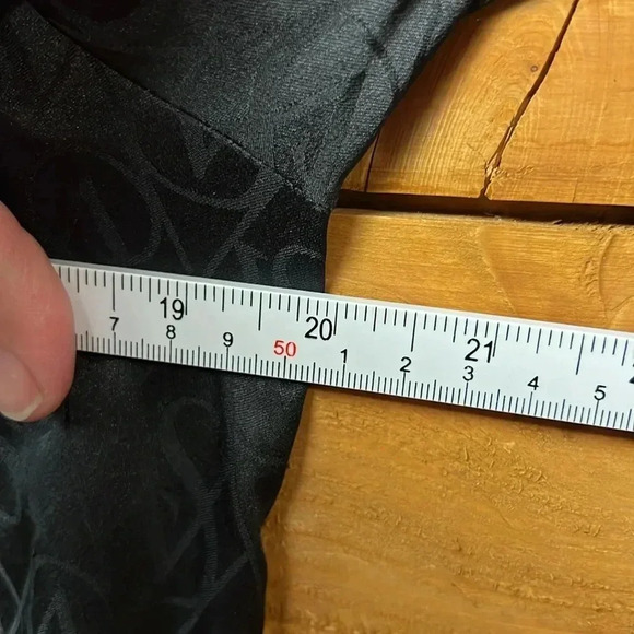 Victoria’s Secret women’s pajama top satin field long sleeve‎ button BLACK PINK - Picture 5 of 7